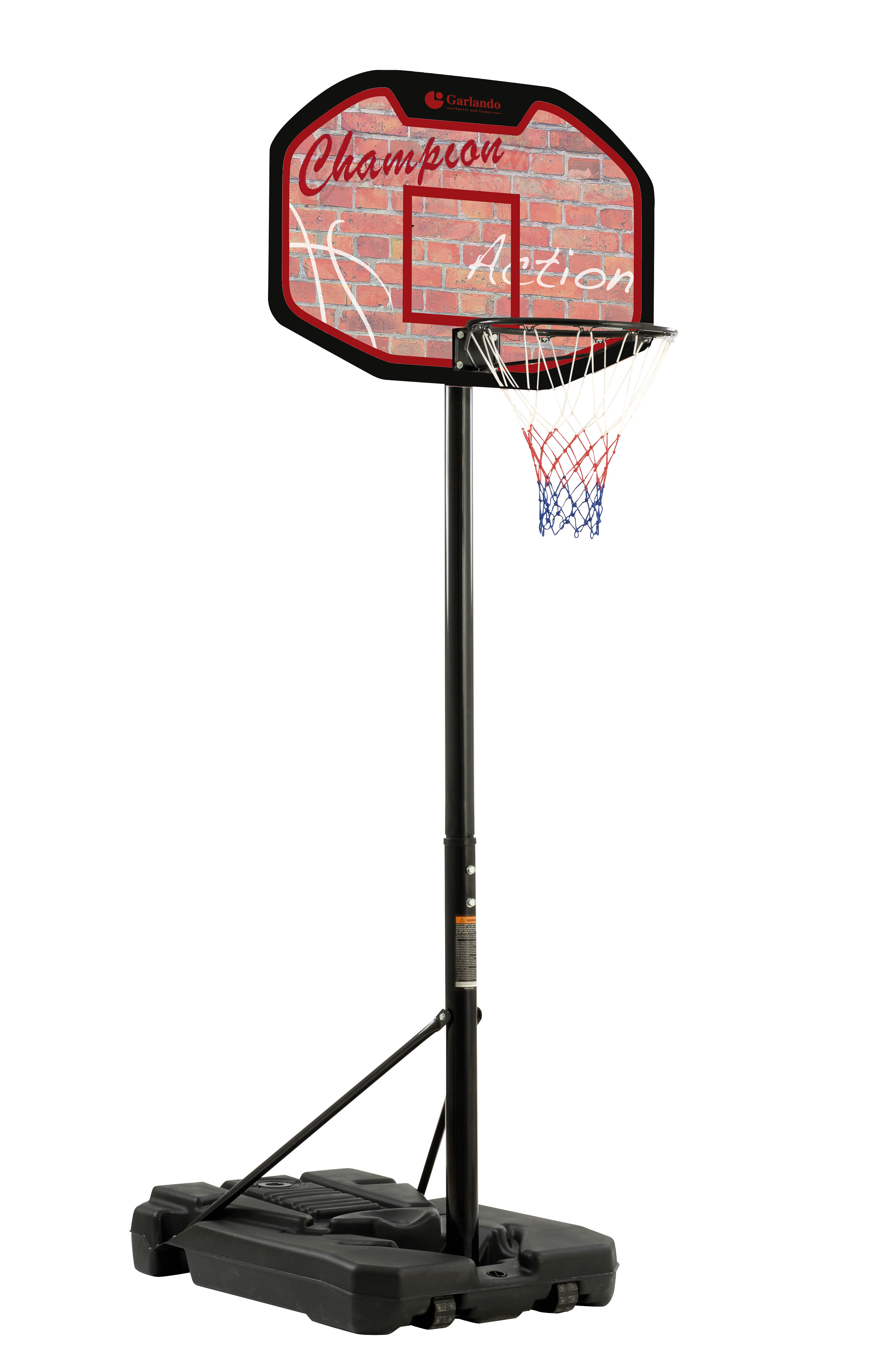 Canestro basket portatile altezza regolabile da 165 a 210 cm con base  zavorrabile